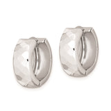 Sterling Silver Huggie Hoop Earrings with Hammered Finish, Secure Latch Closure, Minimalist Style