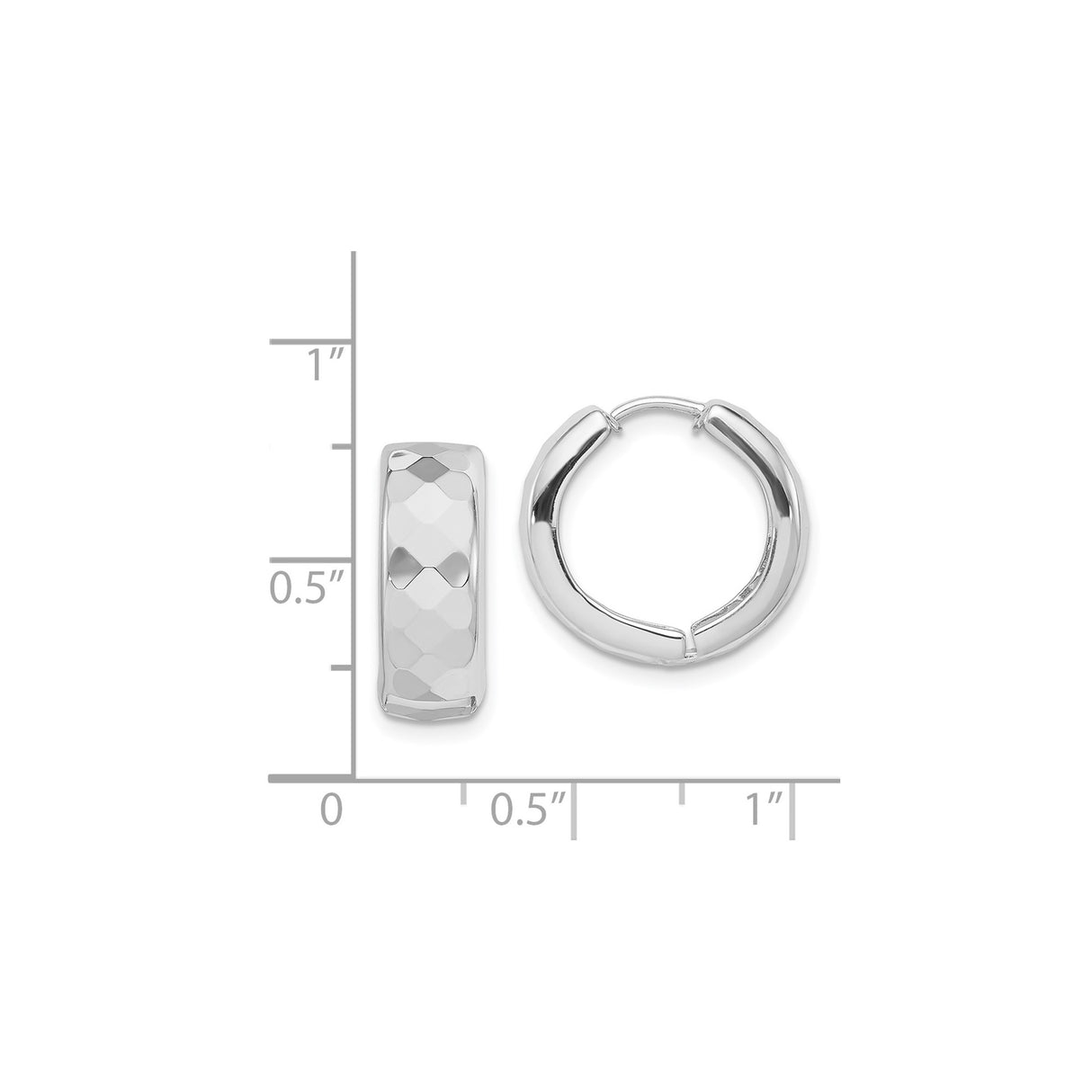 Sterling Silver Huggie Hoop Earrings with Hammered Finish, Secure Latch Closure, Minimalist Style