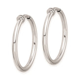 Sterling Silver Minimalist Hoop Earrings With Secure Latch
