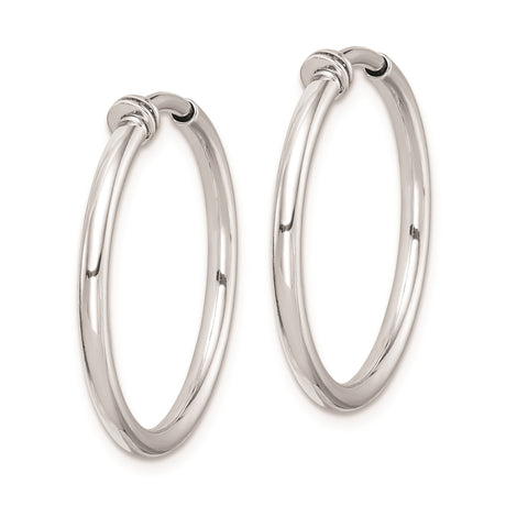 Sterling Silver Minimalist Hoop Earrings With Secure Latch