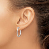 Sterling Silver Minimalist Hoop Earrings With Secure Latch