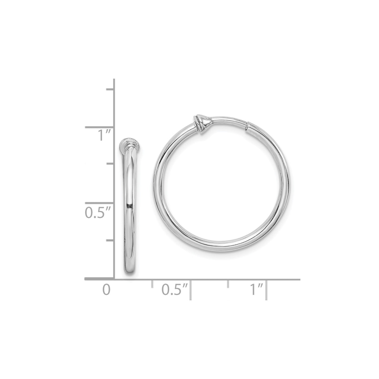 Sterling Silver Minimalist Hoop Earrings With Secure Latch