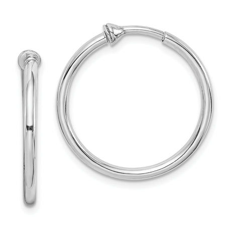 Sterling Silver Hoop Earrings for Women and Men, Lightweight Minimalist Design with Smooth Polished Finish, Secure Latch Closure, Classic Circular Silver Hoops for Daily Wear and Modern Layering