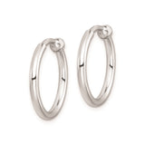 Sterling Silver Hoop Earrings, Polished Minimalist Round Design with Latch Back for Men and Women