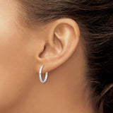 Sterling Silver Hoop Earrings, Polished Minimalist Round Design with Latch Back for Men and Women