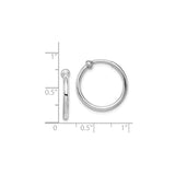 Sterling Silver Hoop Earrings, Polished Minimalist Round Design with Latch Back for Men and Women