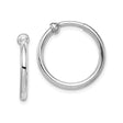 Sterling Silver Hoop Earrings, Polished Minimalist Round Design with Latch Back for Men and Women