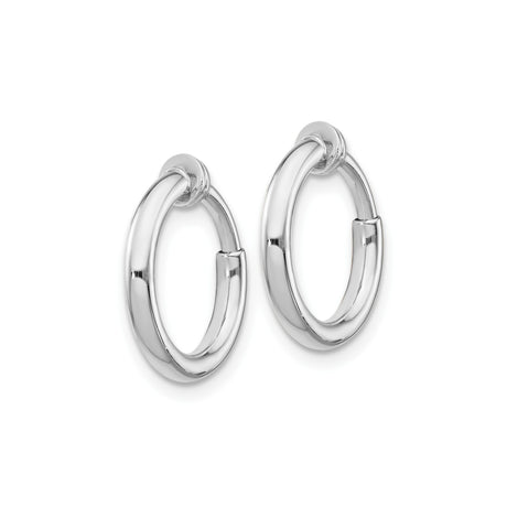 Sterling Silver Minimalist ClipOn Hoop Earrings Non Pierced