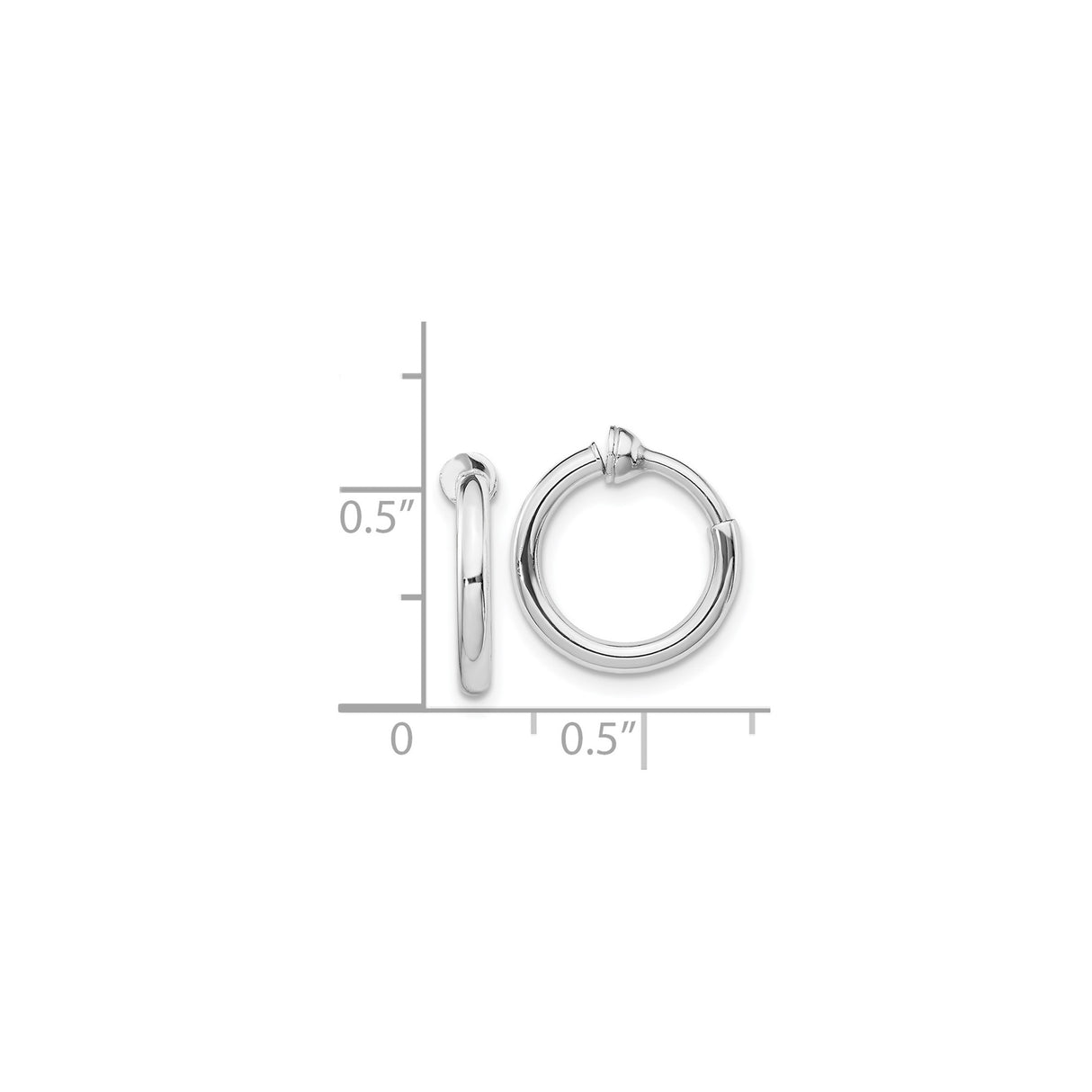 Sterling Silver Minimalist ClipOn Hoop Earrings Non Pierced