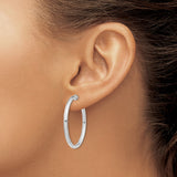 Sterling Silver Non Pierced Clip On Hoop Earrings Polished