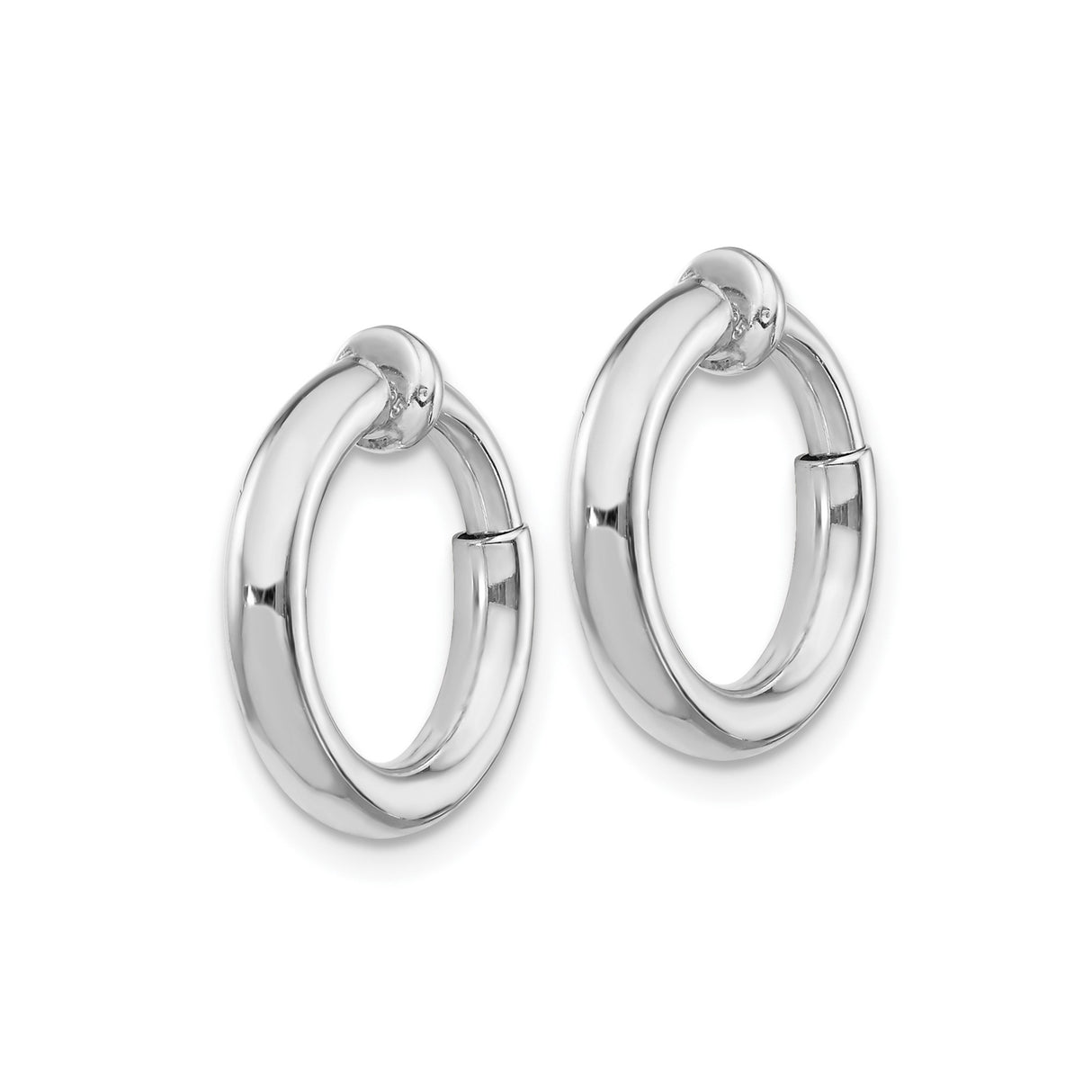 Sterling Silver Clip On Minimalist Round Hoop Earrings