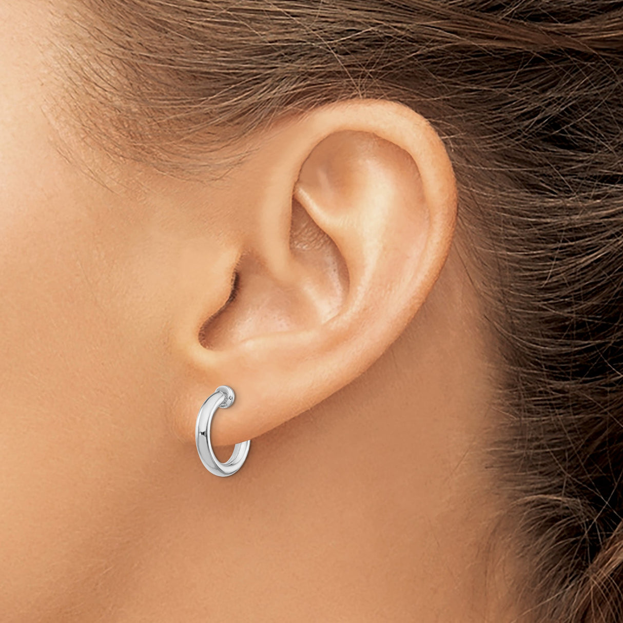 Sterling Silver Clip On Minimalist Round Hoop Earrings