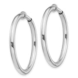 Sterling Silver Lightweight Hoop Earrings Classic Round