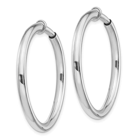 Sterling Silver Lightweight Hoop Earrings Classic Round