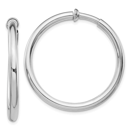 Sterling Silver Hoop Earrings for Women - Classic Round Polished Design with Clean Finish, Lightweight Simple Hoops for Everyday Wear or Dressy Looks, Timeless Minimalist Unisex Silver Jewelry