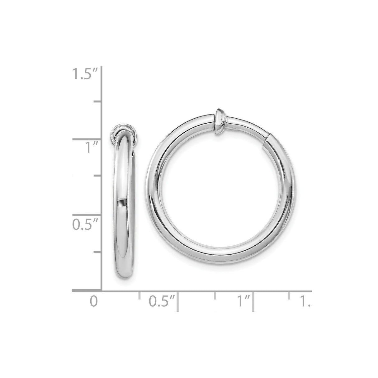 Sterling Silver Hoop Earrings Women Unisex Minimalist Round