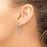 Sterling Silver Hoop Earrings, Glitter Textured Endless Hoops, Modern Minimalist Style for Women