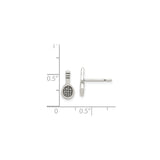 Sterling Silver Tennis Racket Stud Earrings With Strings