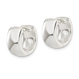 Sterling Silver Hoop Earrings, Classic Huggie Style with Smooth Polished Finish, Unisex Design