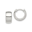 Sterling Silver Hoop Earrings, Classic Huggie Style with Smooth Polished Finish, Unisex Design
