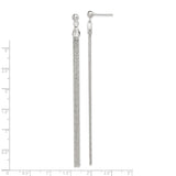 Sterling Silver Tassel Drop Earrings, Lightweight Multi-Strand Chain, Modern Linear Design