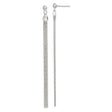 Sterling Silver Tassel Drop Earrings, Lightweight Multi-Strand Chain, Modern Linear Design