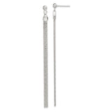 Sterling Silver Tassel Drop Earrings, Lightweight Multi-Strand Chain, Modern Linear Design