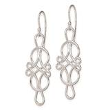 Sterling Silver Celtic Knot Dangle Earrings with Openwork Eternity Design