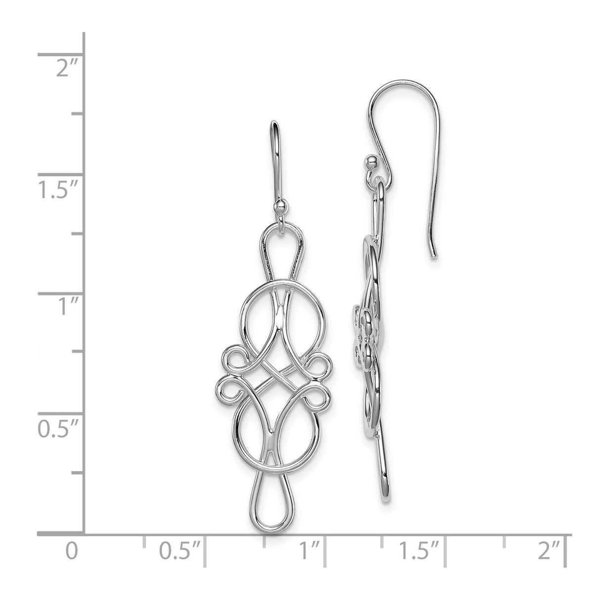 Sterling Silver Celtic Knot Dangle Earrings with Openwork Eternity Design