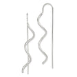 Sterling Silver Threader Earrings with Spiral Twist Design, Modern Minimalist Dangle Style