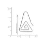 Sterling Silver Triangle Pendant with Geometric Spiral Design, Abstract Minimalist Jewelry