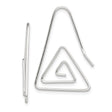 Sterling Silver Triangle Pendant with Geometric Spiral Design, Abstract Minimalist Jewelry