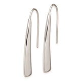 Sterling Silver Drop Earrings, Sleek Teardrop Dangle Design, Modern Minimalist Style