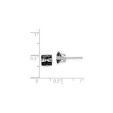 Sterling Silver Stud Earrings with Black Onyx and Cubic Zirconia, Modern Geometric Design