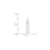 Sterling Silver Chai Letter Pendant, Minimalist Jewish Spiritual Symbol for Men and Women