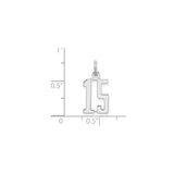 Sterling Silver Number 15 Pendant, Bold Cutout Numeral Design, Quinceañera Birthday Charm