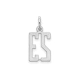 Sterling Silver Number 23 Pendant with Bold Cutout Design, Sports Charm for Men and Women