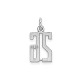 Sterling Silver Number 216 Pendant Charm with Bold Cutout Design