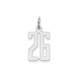 Sterling Silver Number 216 Pendant Charm with Bold Cutout Design
