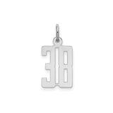 Sterling Silver Pendant with Bold Number 318 Design, Unisex Regional Identity Charm