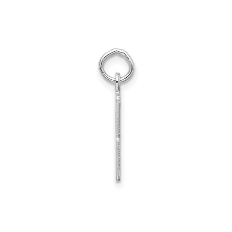 Small Elongated Pol Number 43 Charm Pendant in Real 925 Sterling Silver