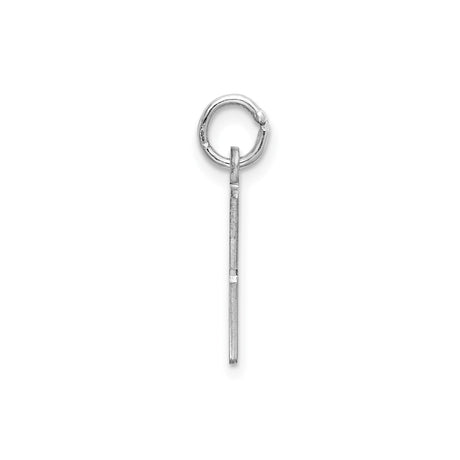 Small Elongated Pol Number 48 Charm Pendant in Real 925 Sterling Silver