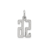 Sterling Silver Number 56 Pendant, Bold Modern Numeric Charm for Men or Women
