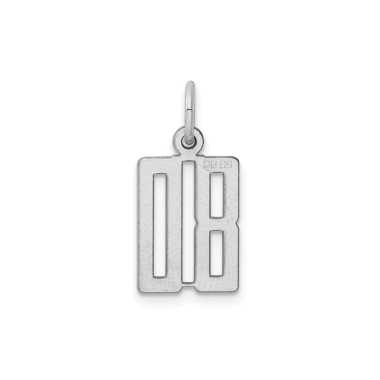 Sterling Silver 810 Pendant, Unisex Cutout Number Charm for Regional Pride and Urban Style