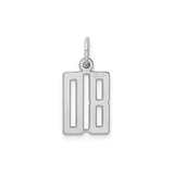 Sterling Silver 810 Pendant, Unisex Cutout Number Charm for Regional Pride and Urban Style
