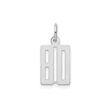 Sterling Silver 810 Pendant, Unisex Cutout Number Charm for Regional Pride and Urban Style