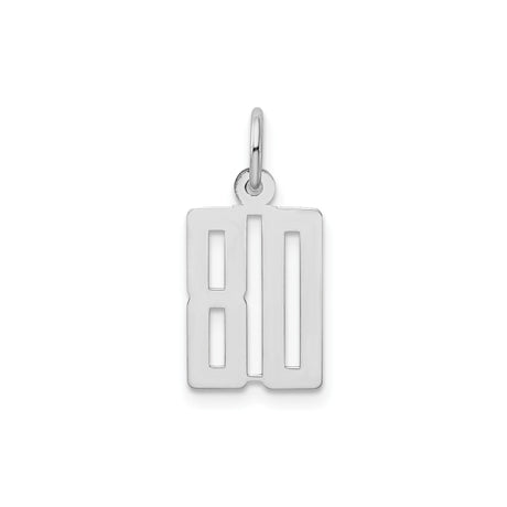Sterling Silver 810 Pendant, Unisex Cutout Number Charm for Regional Pride and Urban Style
