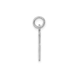 Small Elongated Pol Number 85 Charm Pendant in Real 925 Sterling Silver