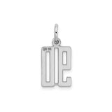 Sterling Silver Pendant with Vertical 910 Cutout, Area Code Charm, Unisex Jewelry
