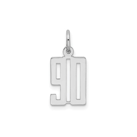 Sterling Silver Pendant with Vertical 910 Cutout, Area Code Charm, Unisex Jewelry